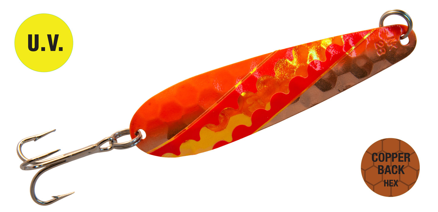 Double UV Orange Crush Salmon Whisperer Spoon